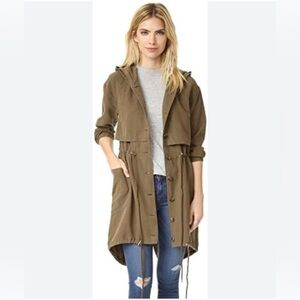 Adriano Goldschmied Women's Green Military Sparrow Jacket XS Missing Button